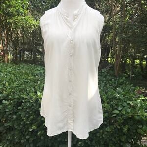 Eileen Fisher Sleeveless Silk Shirt